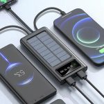 Solar Power Bank 20000CmAh, Fast Charging Built in Cable - Image 4